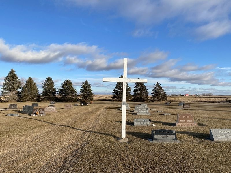 Winfred Cemetery Veterans Memorial, from the west image. Click for full size.