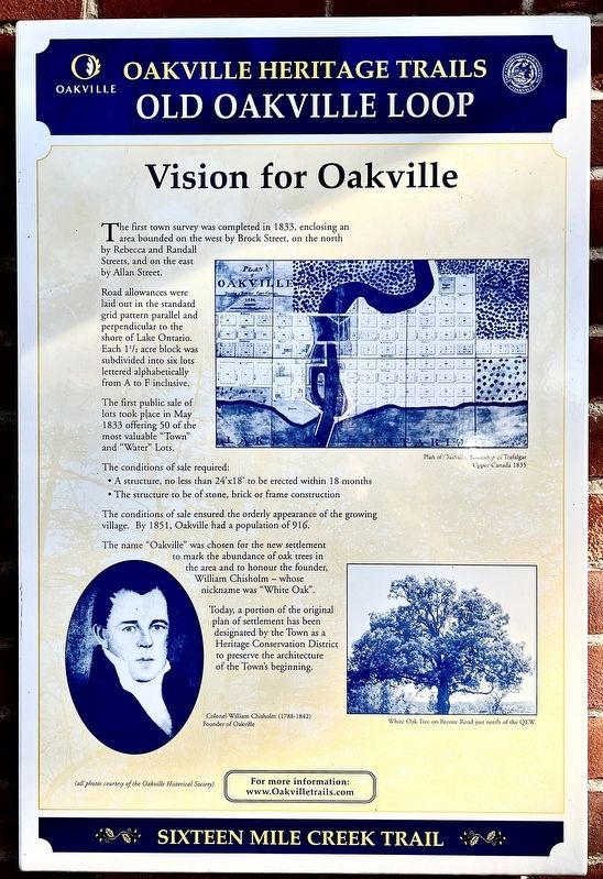 Vision for Oakville Marker image. Click for full size.