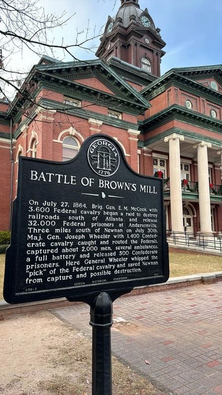 Battle of Brown's Mill Marker image. Click for full size.
