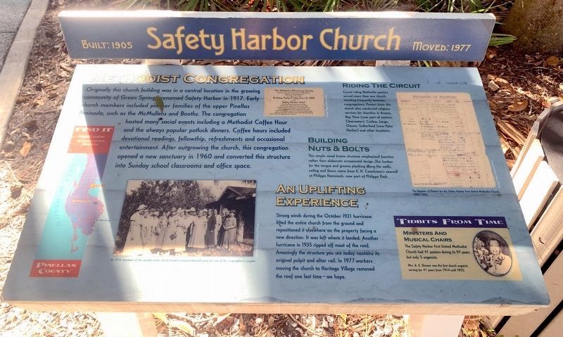Safety Harbor Church Marker image. Click for full size.