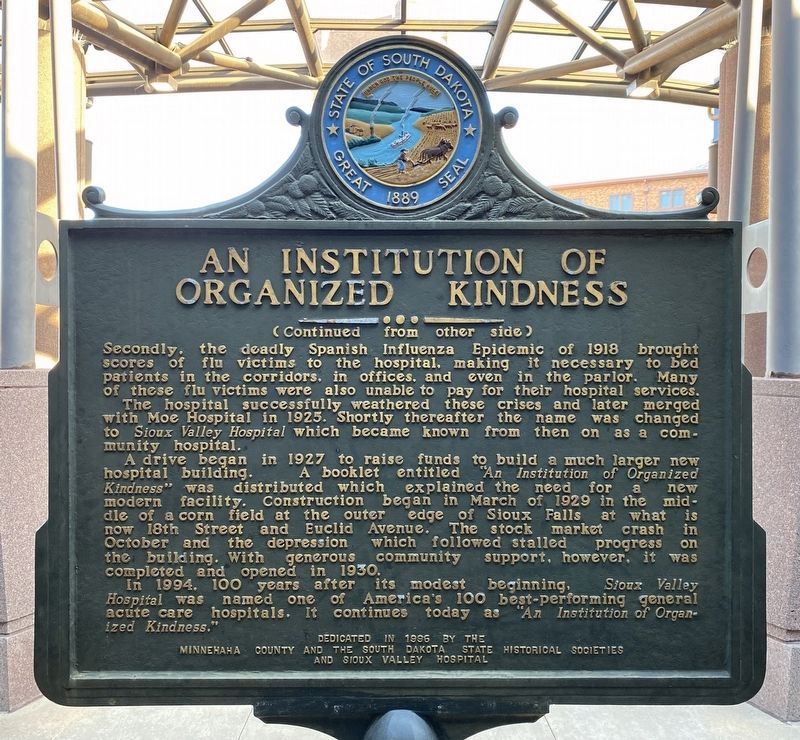 An Institution of Organized Kindness Marker, Side Two image. Click for full size.