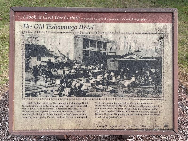 The Old Tishomingo Hotel Marker image. Click for full size.