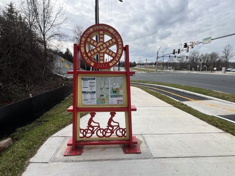 Rhode Island Ave Trolley Trail Marker [Reverse] image. Click for full size.