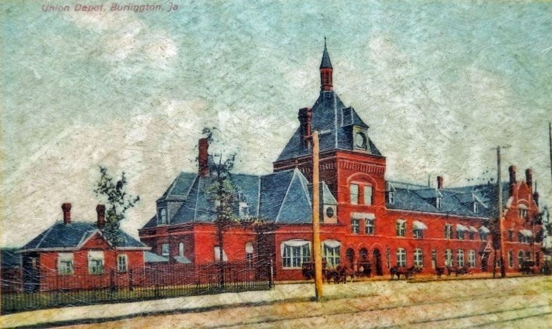 Marker detail: Victorian Union Depot<br>1893-1943 image. Click for full size.