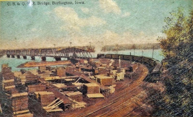 Marker detail: CB&Q R.R. Bridge image. Click for full size.