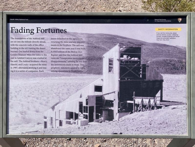 Ashford Mill interpretive sign. Click for full size. Ashford Mill interpretive sign image. Click for full size.