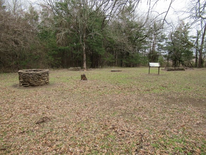 The Doaksville Hotel Marker and building remains. image. Click for full size.