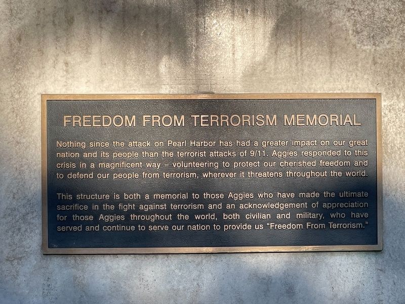 Freedom from Terrorism Memorial Marker image. Click for full size.