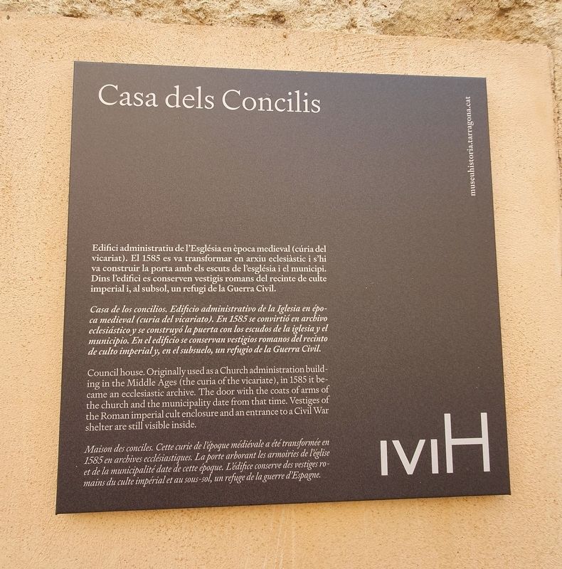 Casa dels Concilis / Council House Marker image. Click for full size.