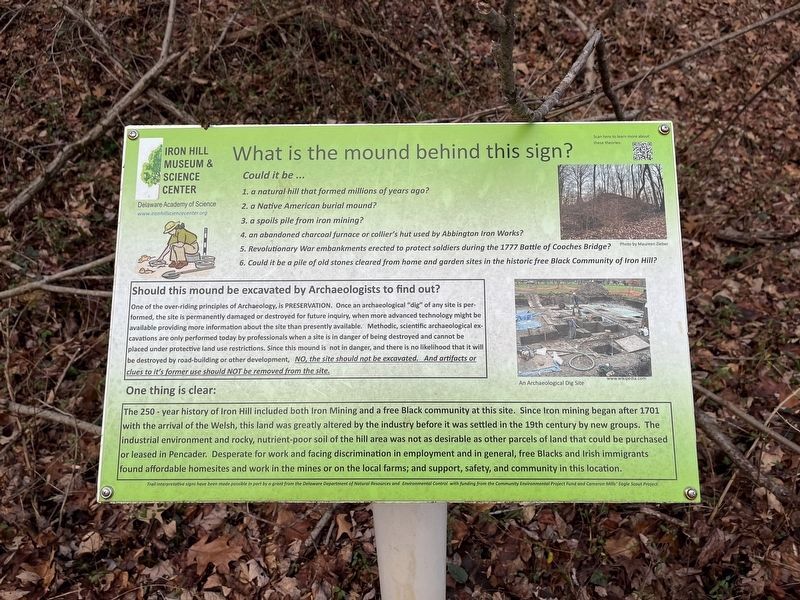 What is the mound behind this sign? Marker image. Click for full size.