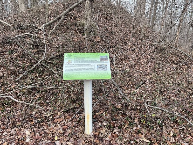 What is the mound behind this sign? Marker image. Click for full size.