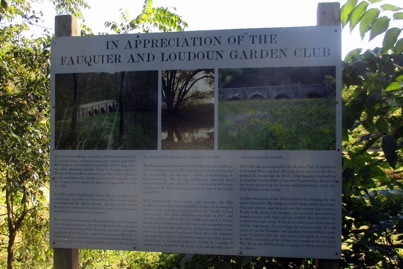 In Appreciation of the Fauquier and Loudoun Garden Club Marker. Click for full size. In Appreciation of the Fauquier and Loudoun Garden Club Marker image. Click for full size.