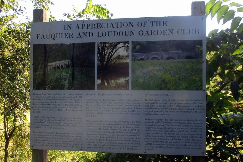 In Appreciation of the Fauquier and Loudoun Garden Club Marker image. Click for full size.