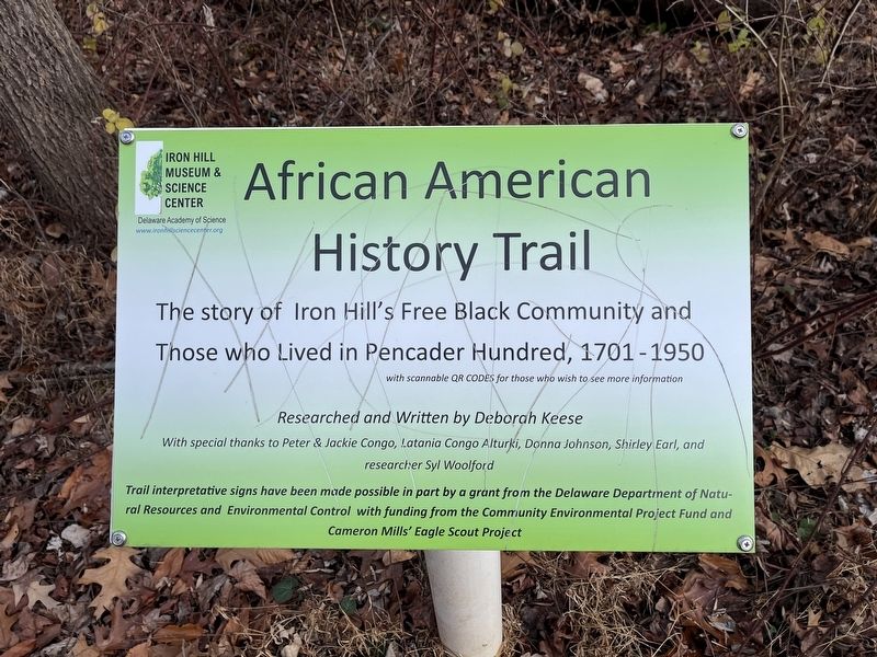 Entrance sign for the African American History Trail image. Click for full size.