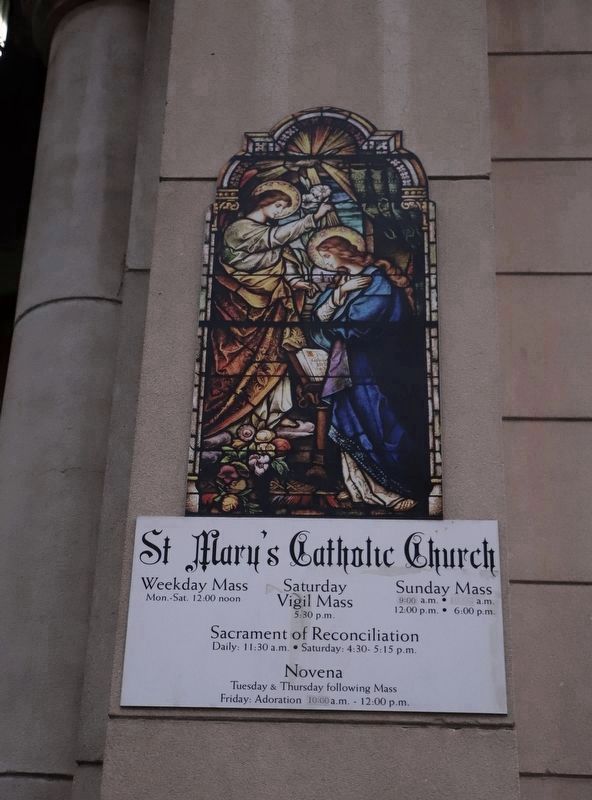 Saint Mary's Catholic Church sign image. Click for full size.