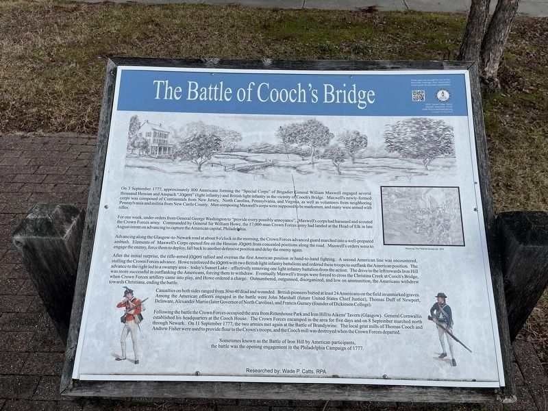 The Battle of Cooch's Bridge Marker image. Click for full size.