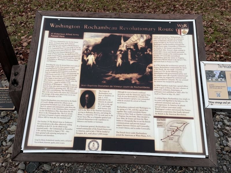 Washington-Rochambeau Revolutionary Route Marker image. Click for full size.