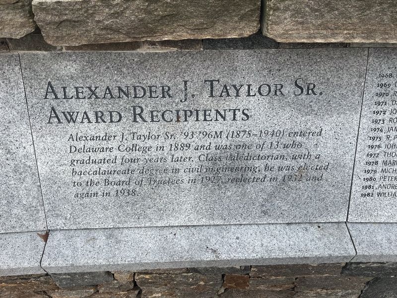 Alexander J. Taylor Sr. plaque image. Click for full size.