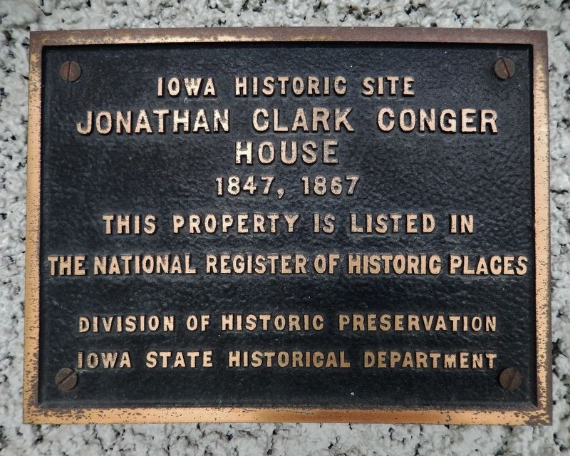 Jonathan Clark Conger House Marker image. Click for full size.