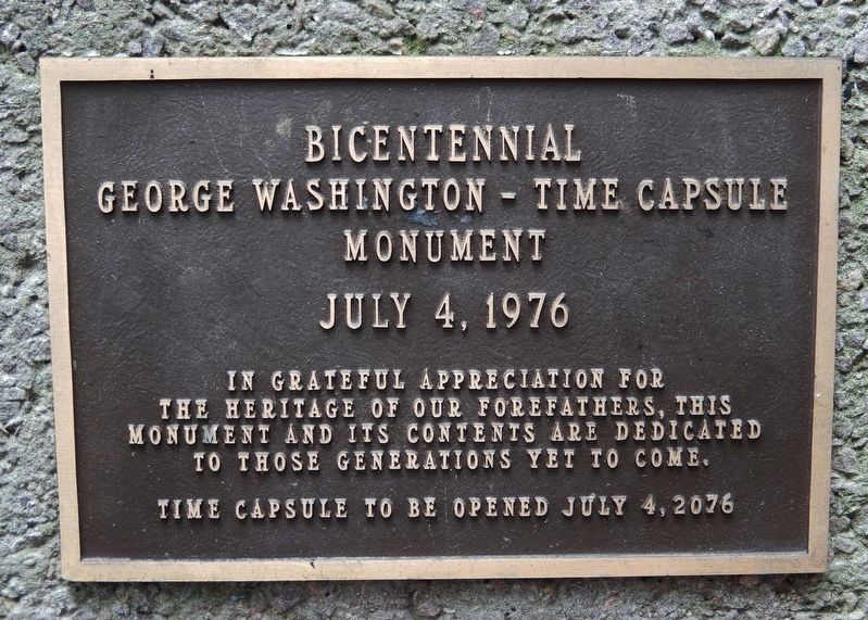 Bicentennial George Washington  Time Capsule Monument image. Click for full size.