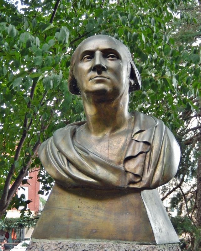 George Washington Sculpture<br>(<i>top of monument</i>). Click for full size. George Washington Sculpture<br>(<i>top of monument</i>) image. Click for full size.