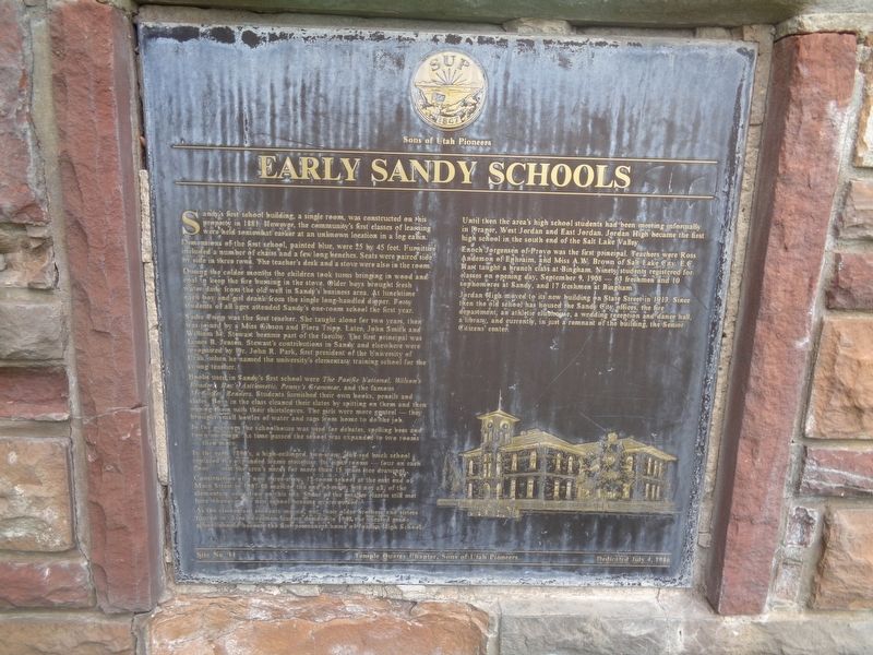 Early Sandy Schools Marker image. Click for full size.