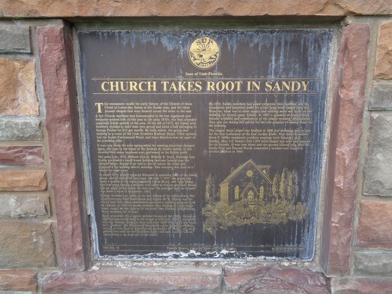 Church Takes Root in Sandy / Early Sandy Schools Marker image. Click for full size.