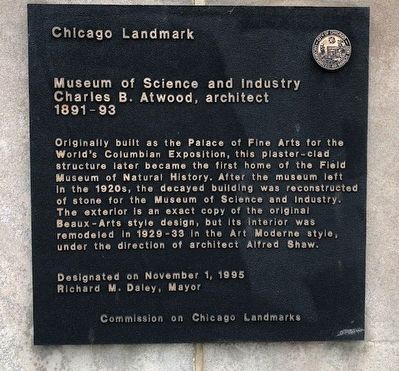 Museum of Science and Industry Marker image. Click for full size.