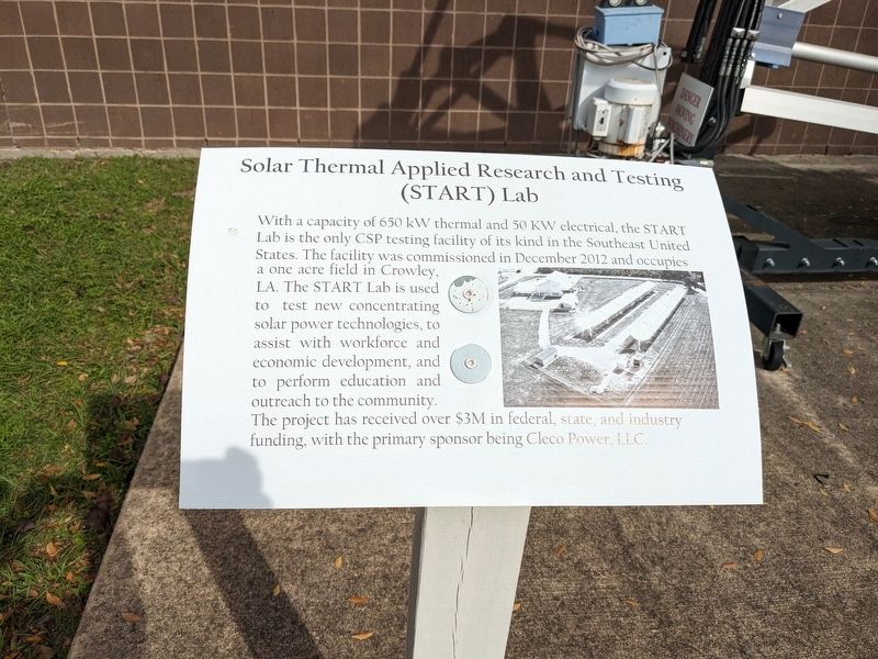 Solar Thermal Applied Research and Testing (START) Lab Marker image. Click for full size.
