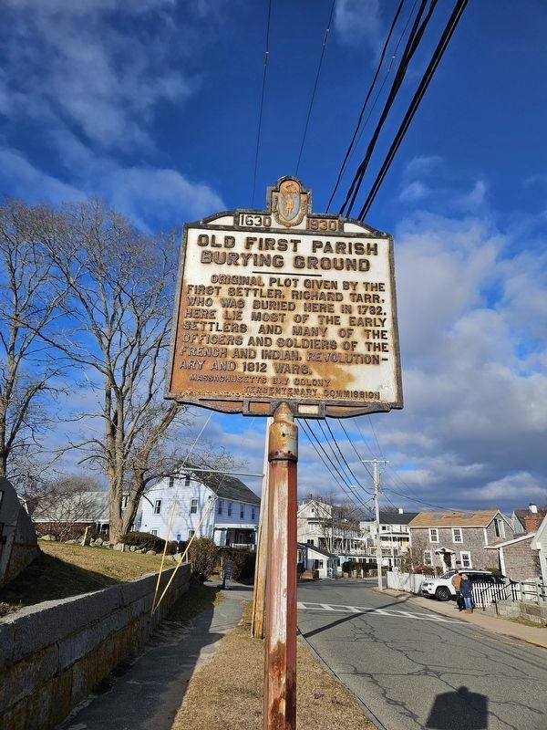 Old First Parish Burying Ground Marker. Click for full size. Old First Parish Burying Ground Marker image. Click for full size.