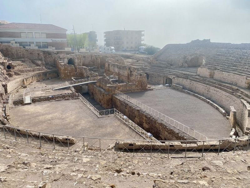 Amphitheater Ruins, with morning mist image. Click for full size.