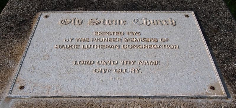 Old Stone Church Marker image. Click for full size.