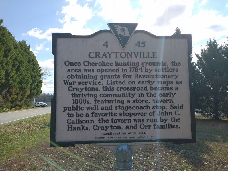 Craytonville Marker image. Click for full size.