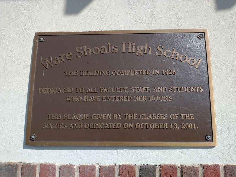 Ware Shoals High School image. Click for full size.