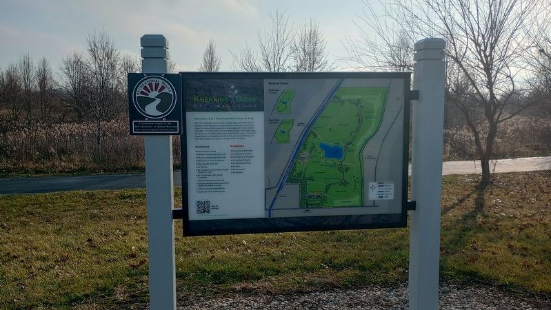 Kuenning Dicke Natural Area Marker. Click for full size. Kuenning Dicke Natural Area Marker image. Click for full size.