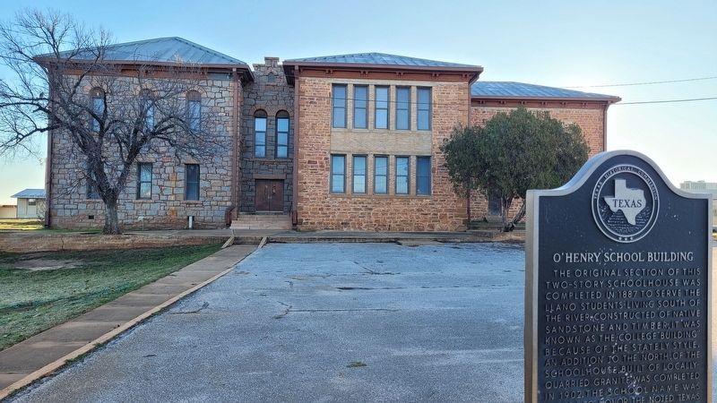 The O'Henry School Building and Marker image. Click for full size.