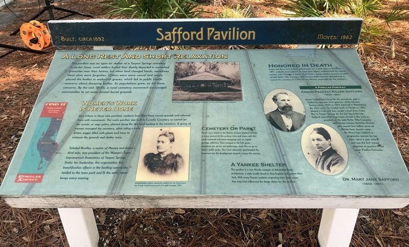 Safford Pavilion Marker image. Click for full size.