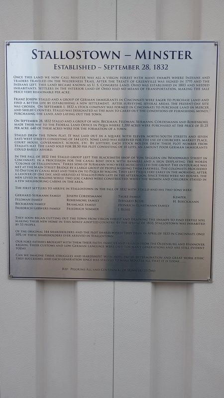 Stallostown - Minster Marker. Click for full size. Stallostown - Minster Marker image. Click for full size.