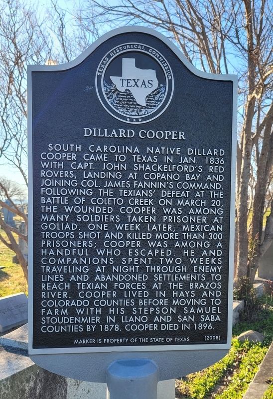 Dillard Cooper Marker image. Click for full size.