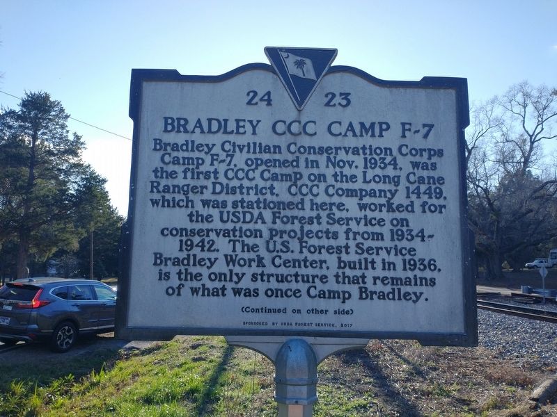Bradley CCC Camp F-7 Marker image. Click for full size.