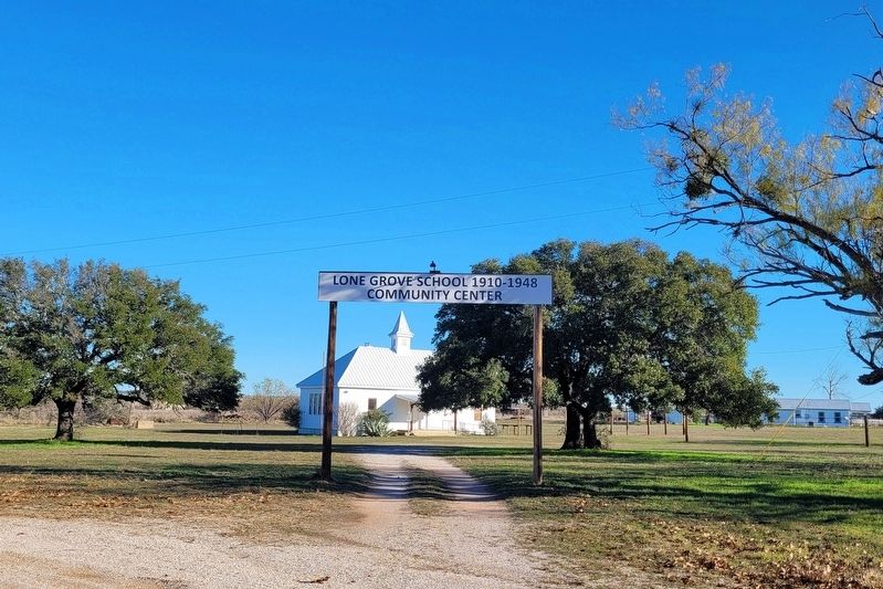 The entrance to the Lone Grove School grounds image. Click for full size.