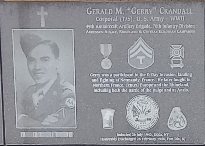 Gerald M. "Gerry" Crandall Marker image. Click for full size.
