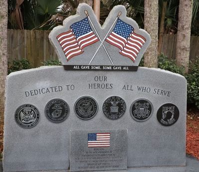 Old Homosassa Veterans Memorial Marker image. Click for full size.