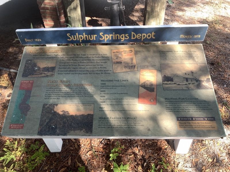 Sulphur Springs Depot Marker image. Click for full size.