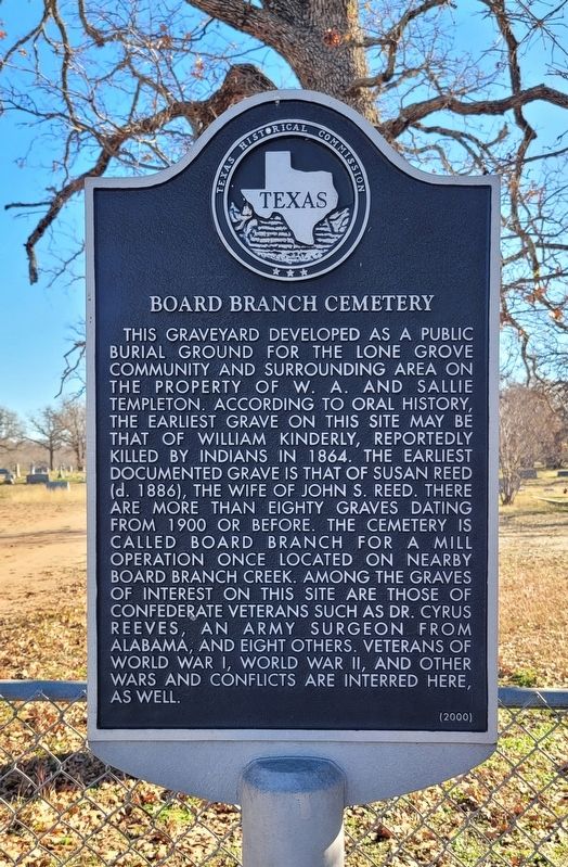 Board Branch Cemetery Marker image. Click for full size.