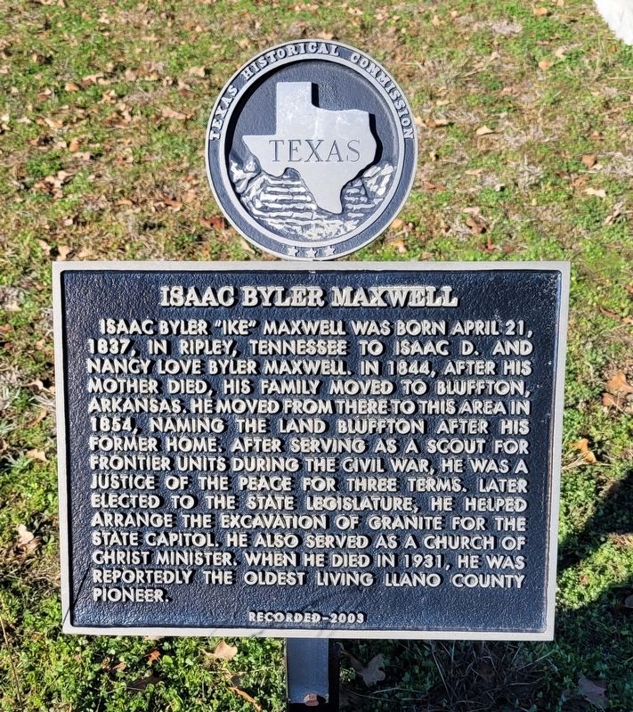 Isaac Byler Maxwell Marker image. Click for full size.