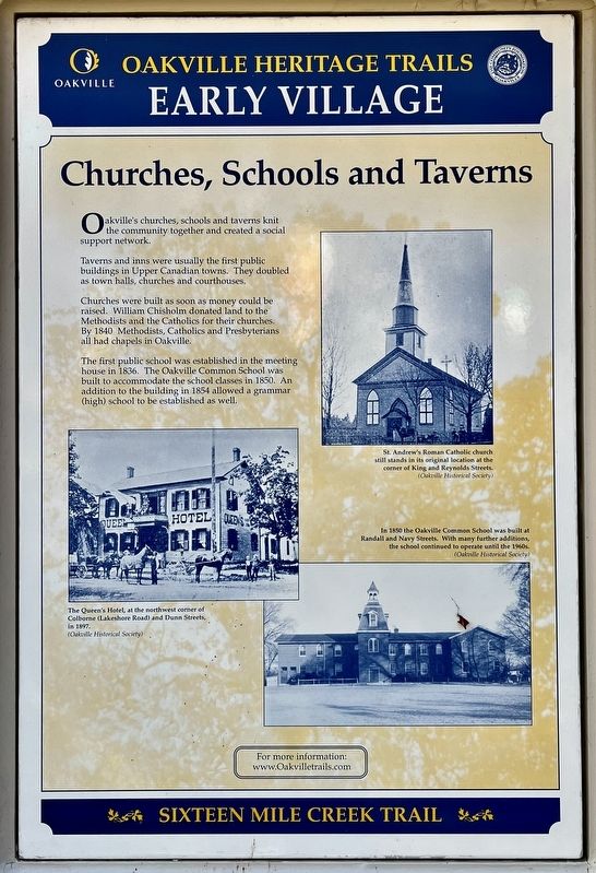 Churches Schools and Taverns Marker image. Click for full size.
