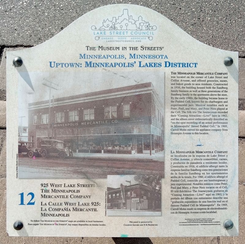 925 West Lake Street: The Minneapolis Mercantile Company Marker image. Click for full size.