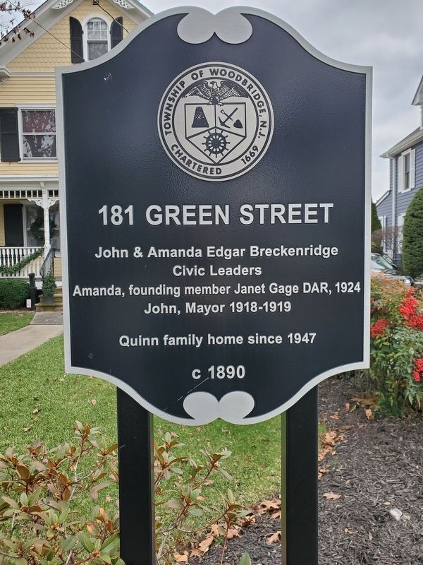 181 Green Street Marker image. Click for full size.