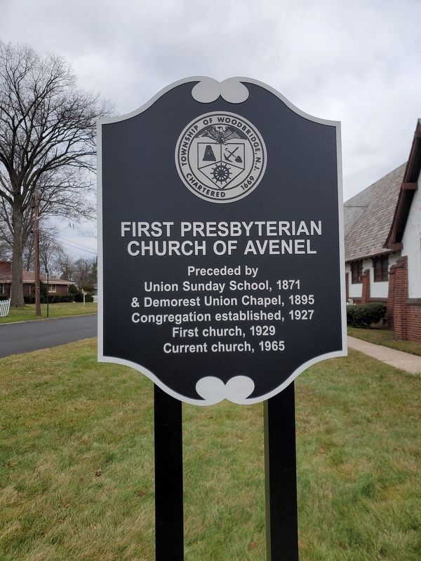 First Presbyterian Church of Avenel Marker image. Click for full size.